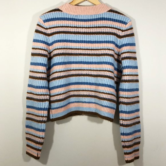 NWT! Nordstrom ENGLISH FACTORY Knit Stripe Cardigan in Multi M - Picture 11 of 16